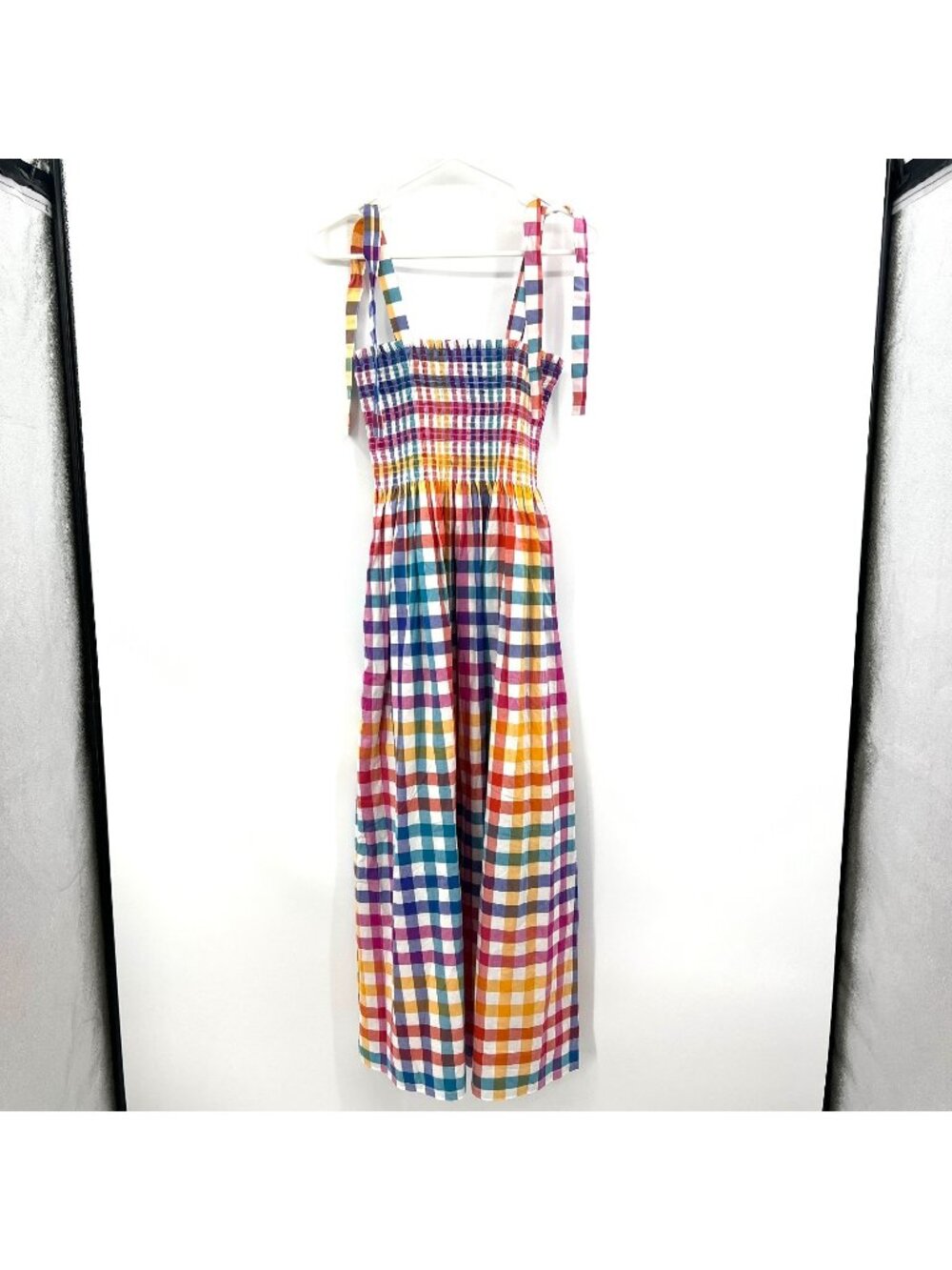 NWT Tea Collection Women's Malindi Plaid Smocked Dress Women's Medium